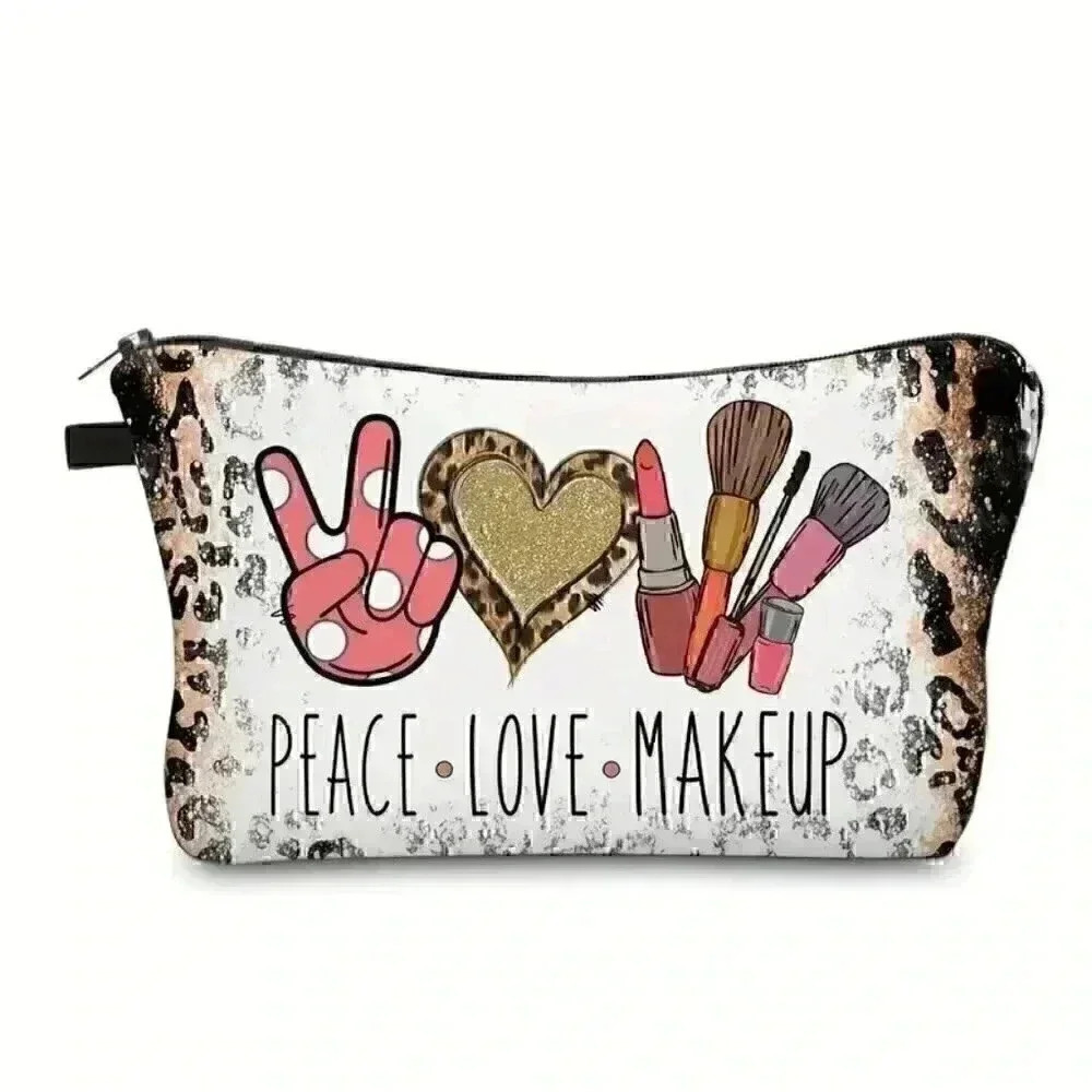 Leopard Letter Makeup Bag